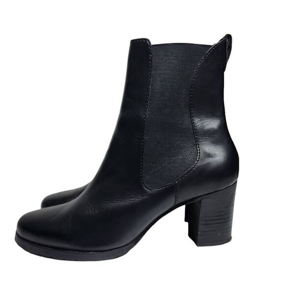 Cole Haan Denise Women's Black Closed Toe Pull On Ankle Heeled Boots Size 10B - Picture 7 of 11